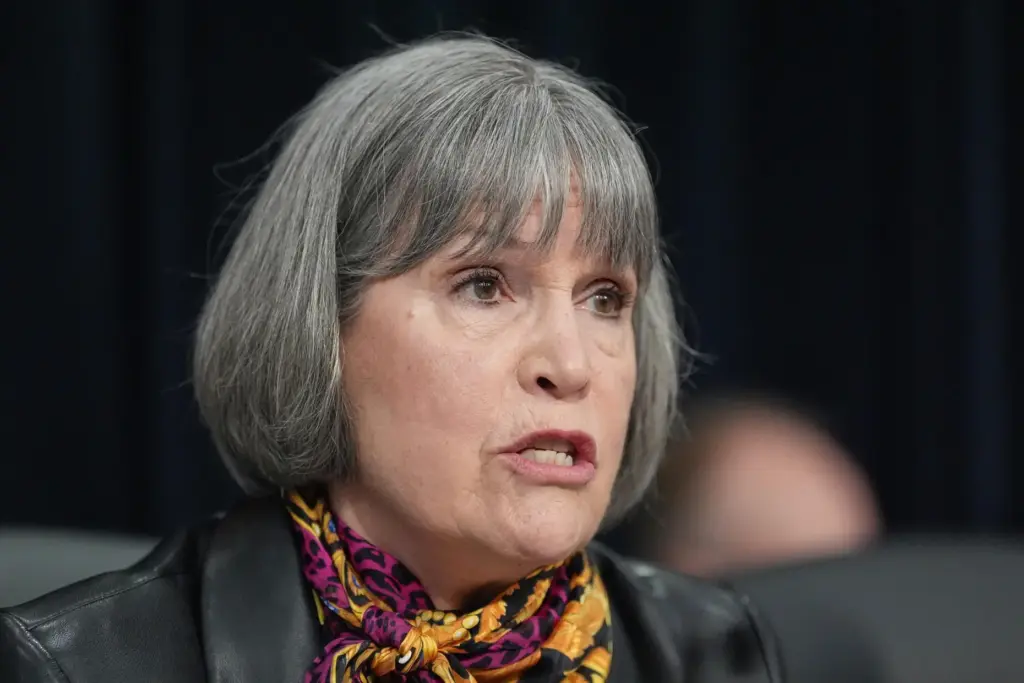 Rep. Betty McCollum, D-Minn., speaks at a House Appropriations subcommittee budget hearing.