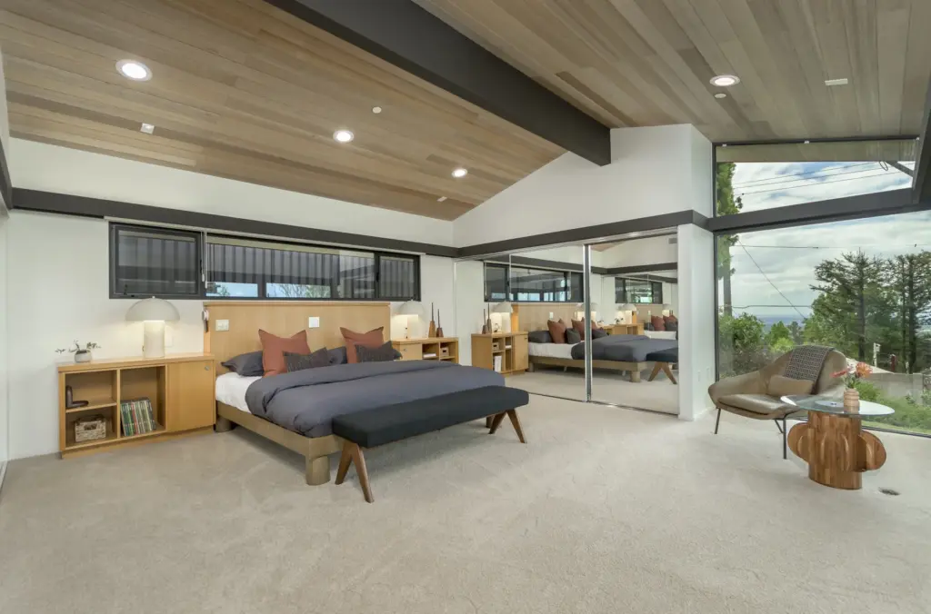 The primary bedroom. (Photo by Geoff Yale)
