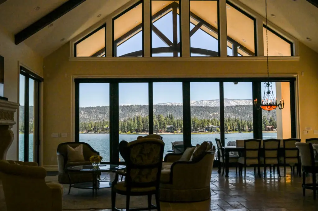 Interiors of a listed home in Big Bear is seen...