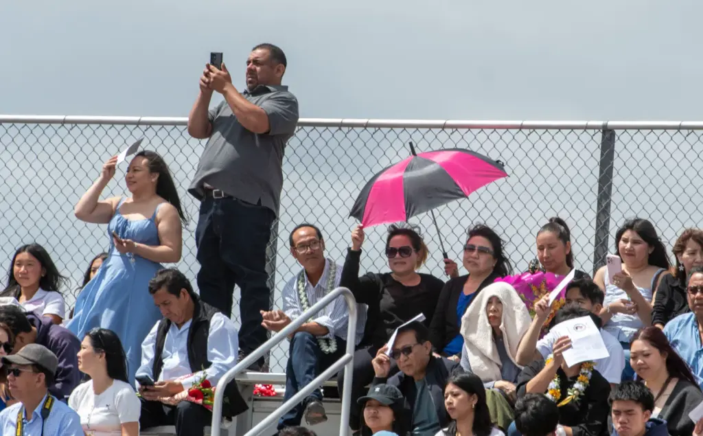 Family and friends fill the stadium during the Garden Grove...