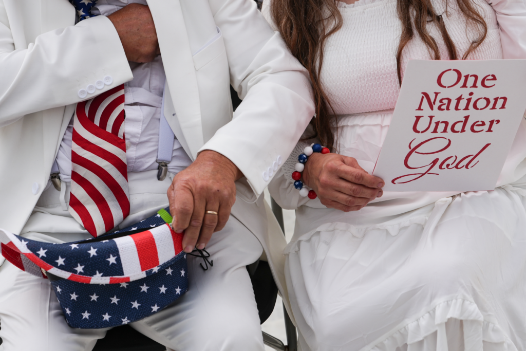 Dorothea and Billy Ohlandt, from North Carolina, arrive at Rededicate 250.