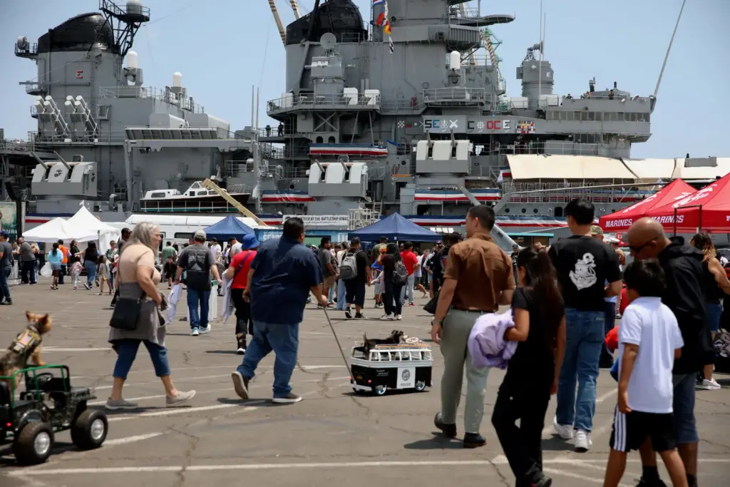 Large crowds attend the 10th annual L.A. Fleet Week in...