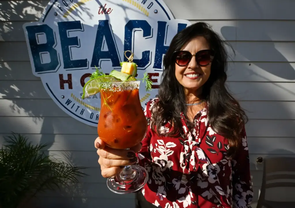 Rosie Ritchie, co-owner of The Beach House shows off their...