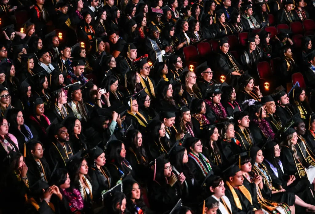 Graduates during the Cal State Los Angelesâ College of Natural...