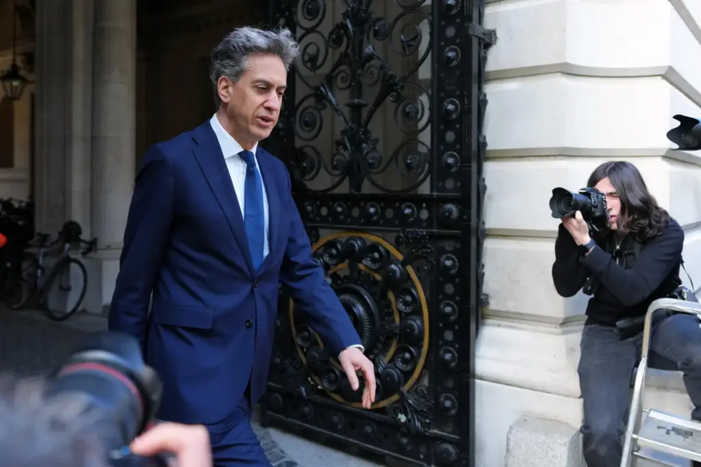 Secretary of State for Energy Security and Net Zero Ed Miliband at Downing Street.