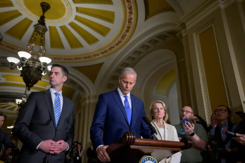 John Thune at a podium