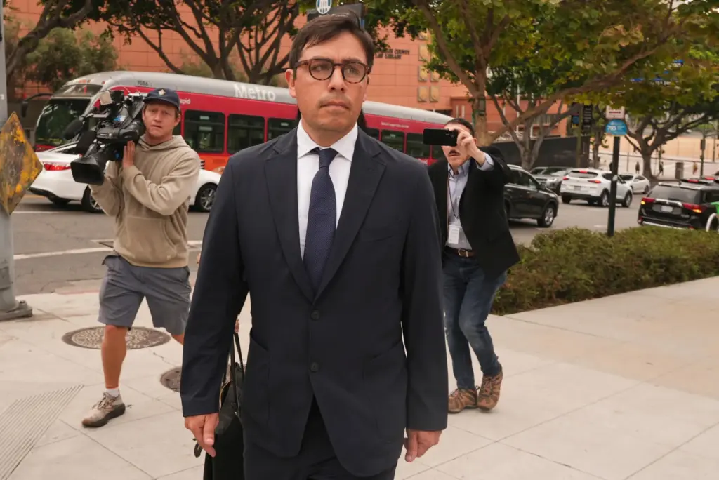 FILE – Dr. Salvador Plasencia leaves federal court in Los...