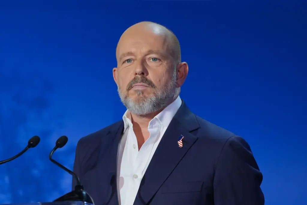 Steve Hilton during a California gubernatorial debate hosted by CBS...