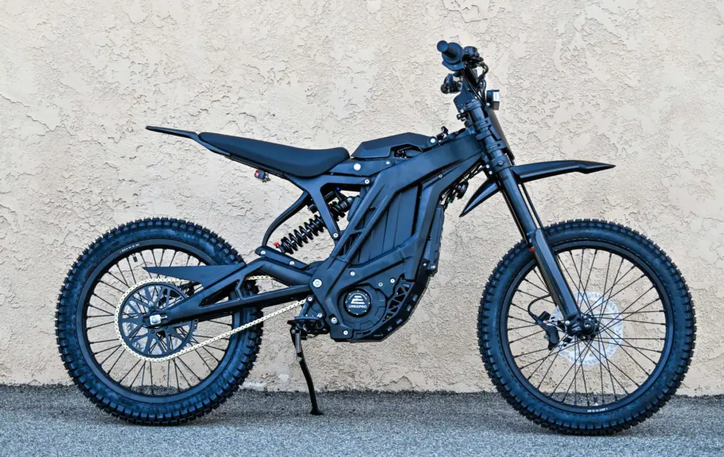 An E-Ride Pro SS 3.0 E-moto electric bike is seen...