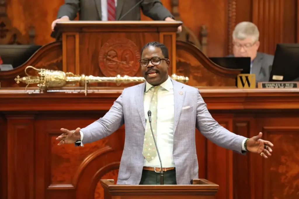 Democratic South Carolina Rep. JA Moore speaks during the redistricting debate.