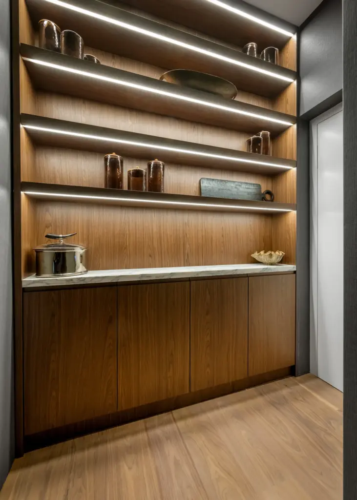 The walk-in pantry. (Photo by Joel Danto of The Luxury...