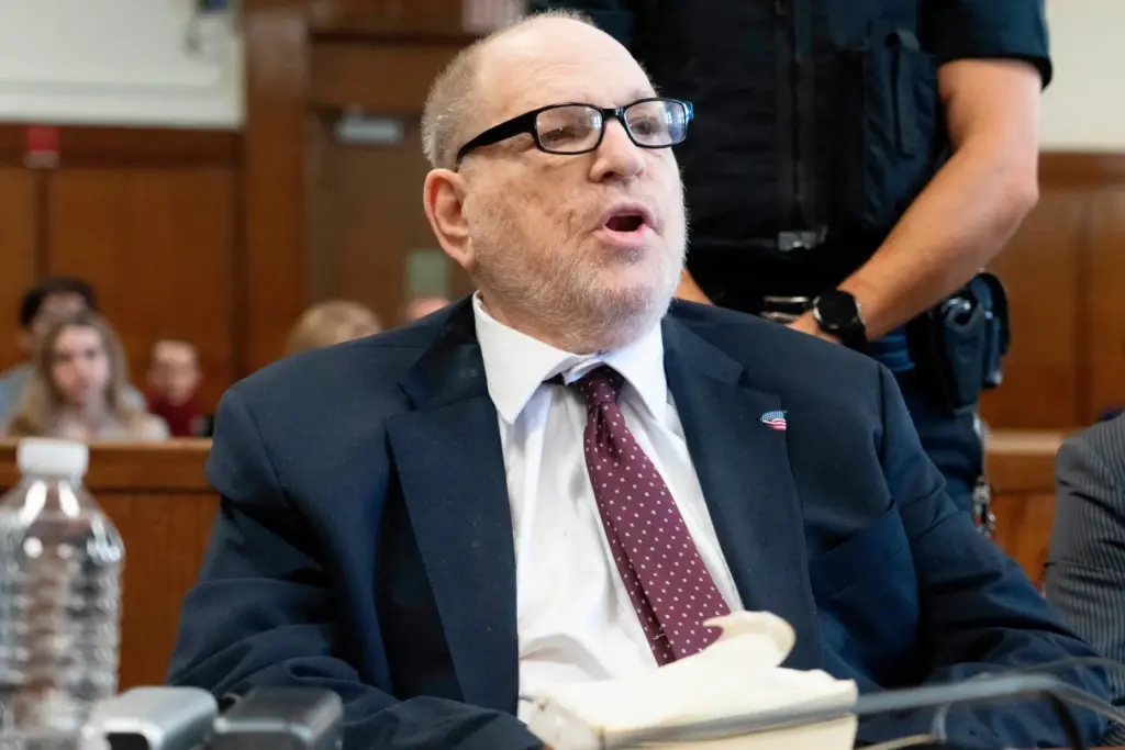 Harvey Weinstein appears in Manhattan criminal court on Tuesday, May...