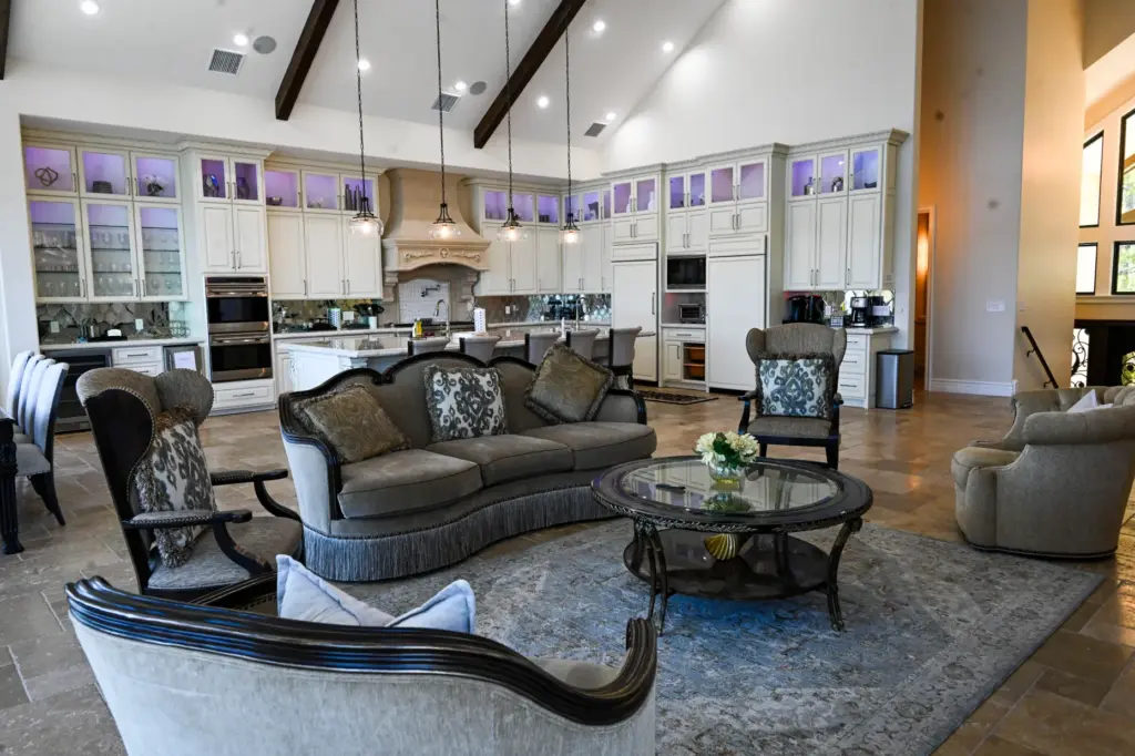 Interiors of a listed home in Big Bear is seen...