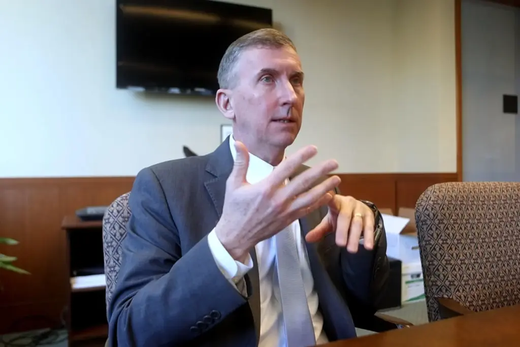 First Assistant United States Attorney Charles Neil Floyd speaks during an interview.
