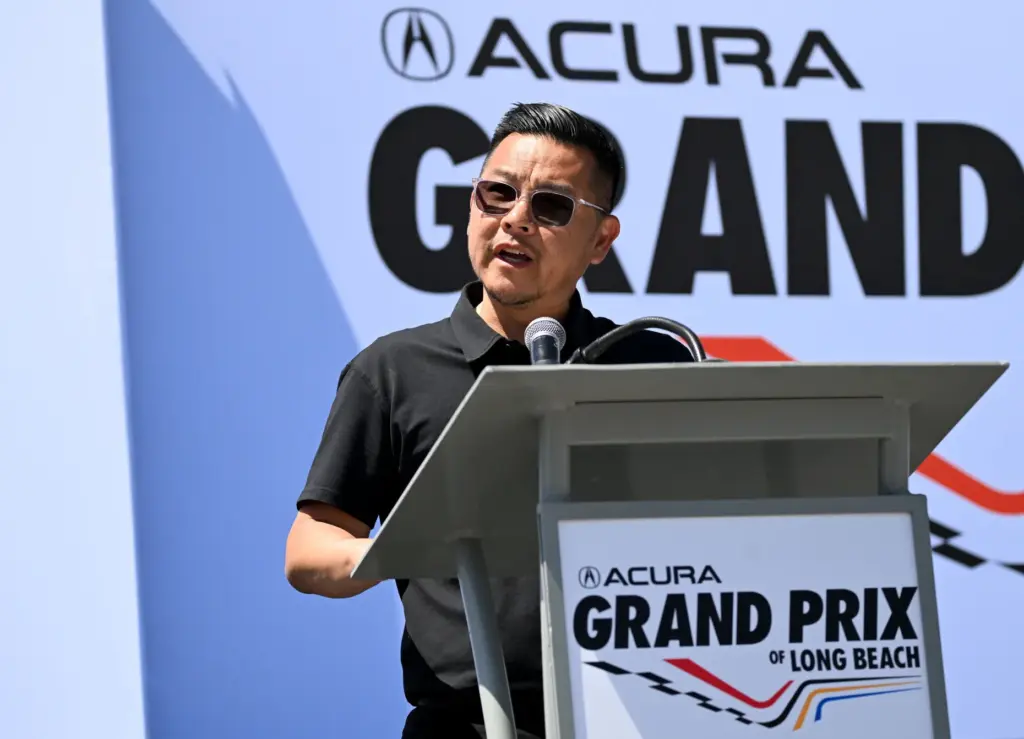 Long Beach Grand Prix President and CEO, Jim Laiw speaks...