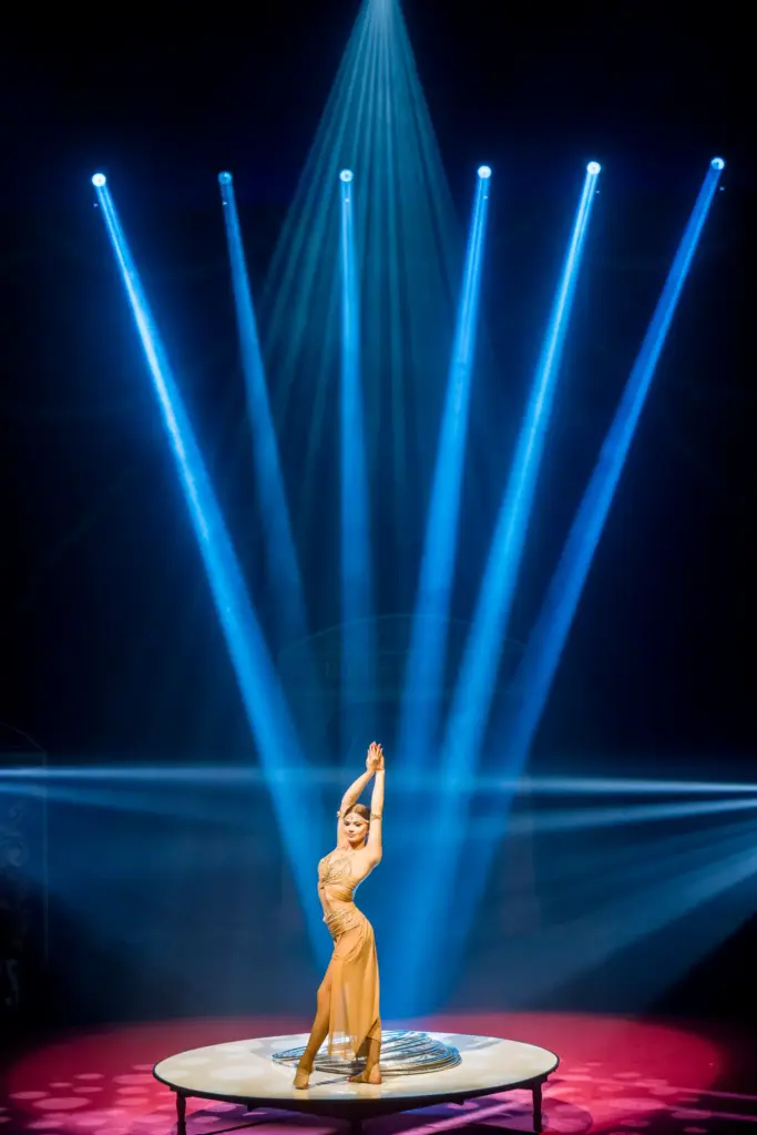 Vanessa Faltyny performs with the hoops during Circus Vargasâ 2026...