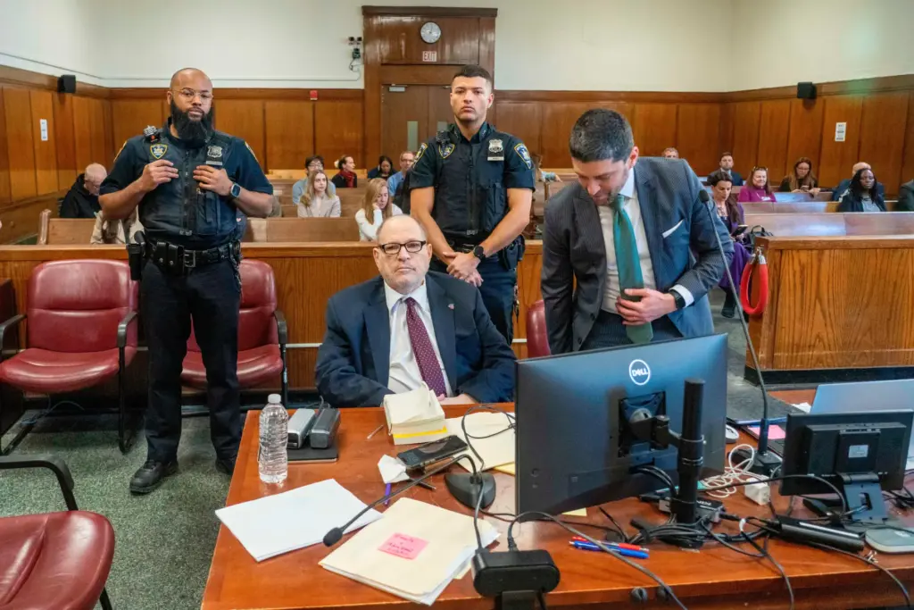 Harvey Weinstein appears in Manhattan criminal court on Tuesday, May...