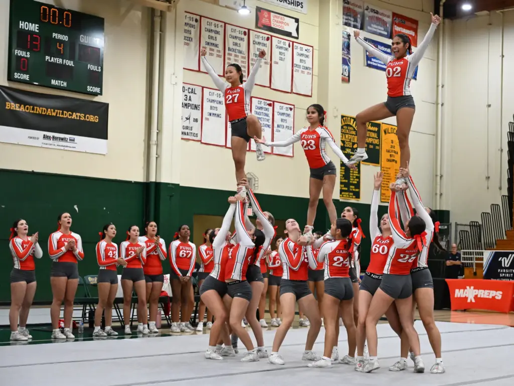 The Fullerton High team competes during the Division 2 CIF...