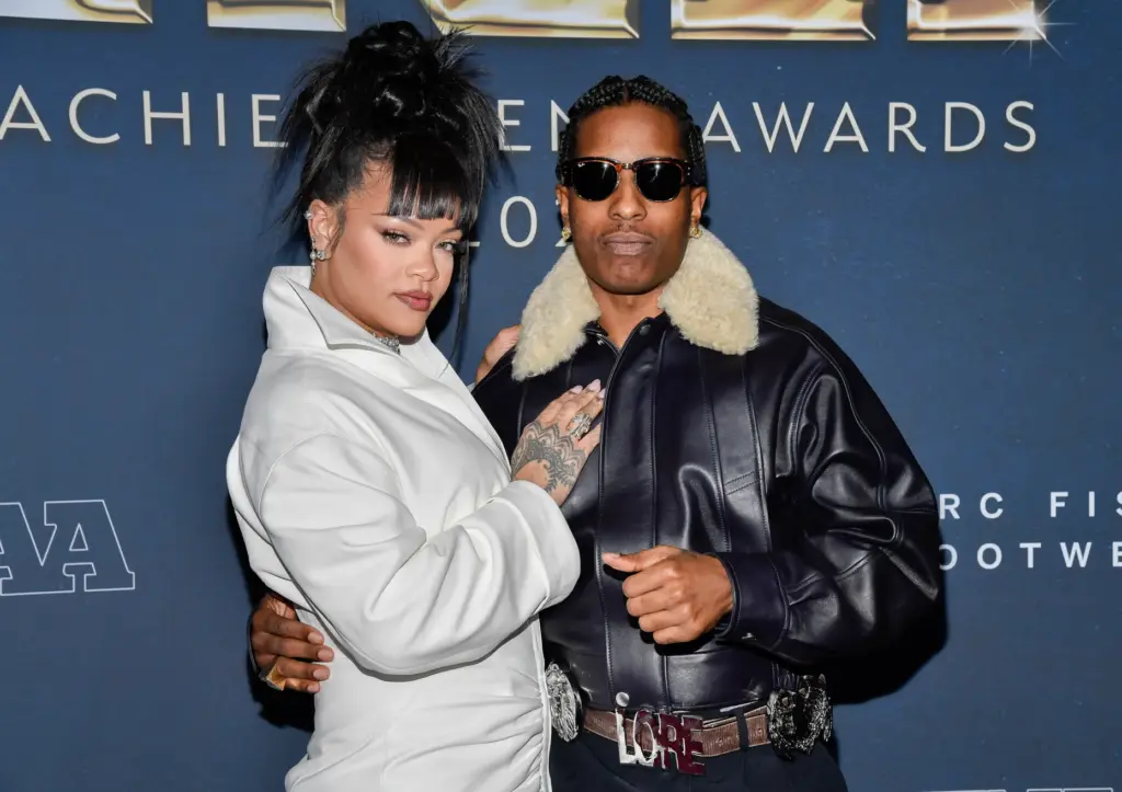 Collaboration of the year honoree A$AP Rocky, right, and Rihanna...