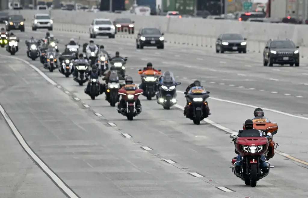 Some of the nearly 900 motorcycle participants in the 36th...