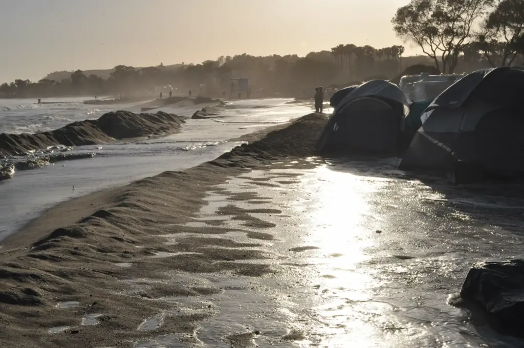 The Doheny State Beach campground flooded in 2010, an ongoing...