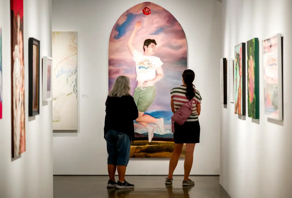 Visitors view âMy Saint Sebastianâ by Jose Soria at the...