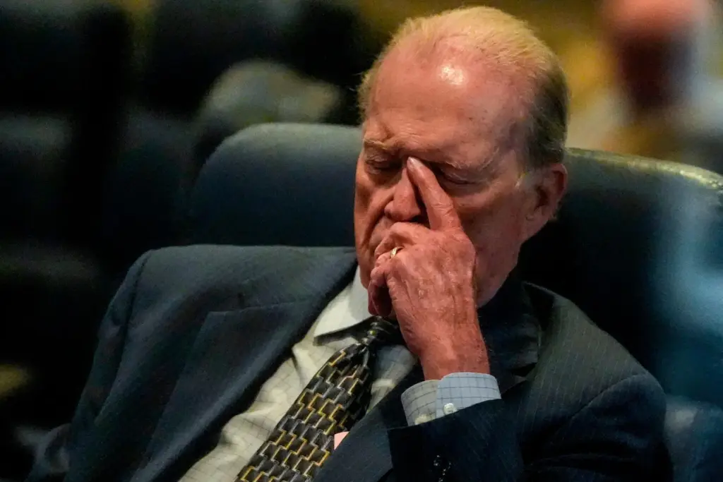Alabama state Sen. J. T. Waggoner listens to debate on SB 1.