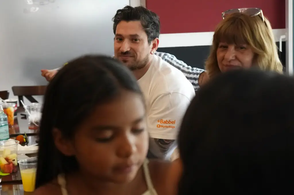 Kyle Adler eats brunch with his birth mother