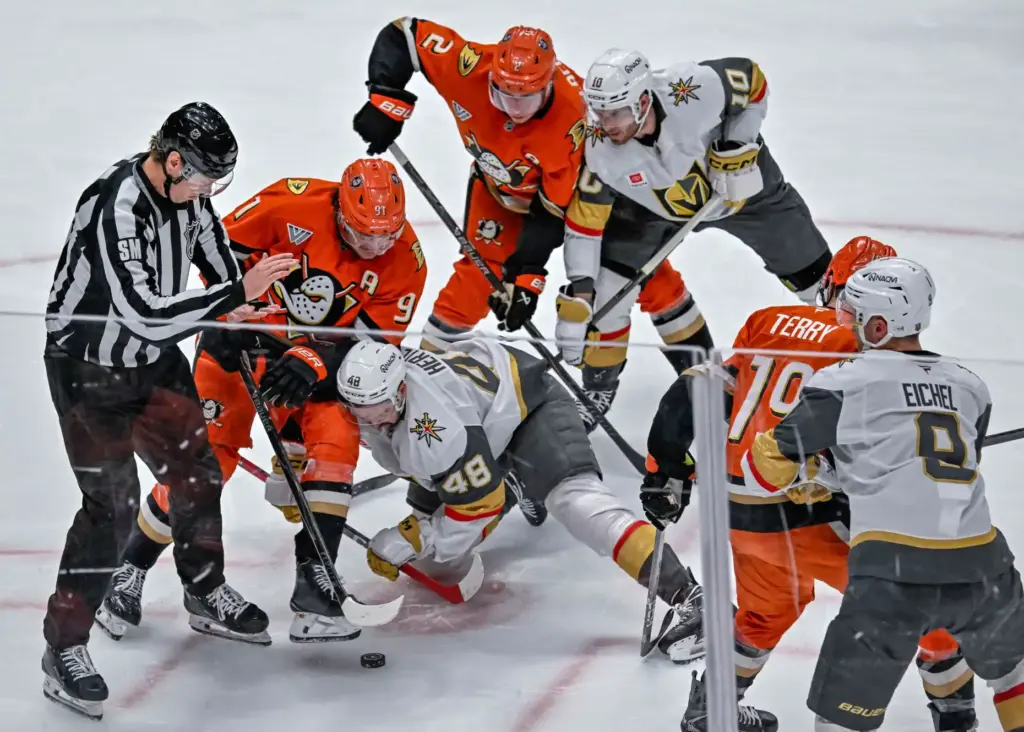 A slew of Ducks and Vegas Golden Knights players, including...