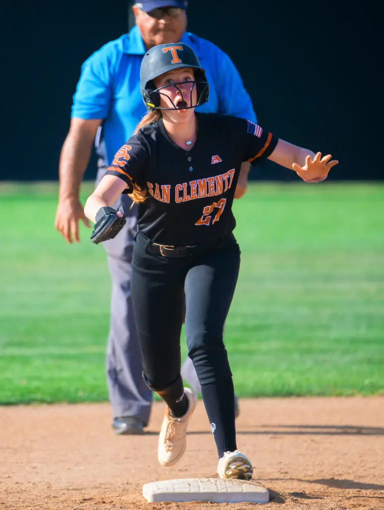 San Clemente’s Delaney Bautista objects to being called out at...