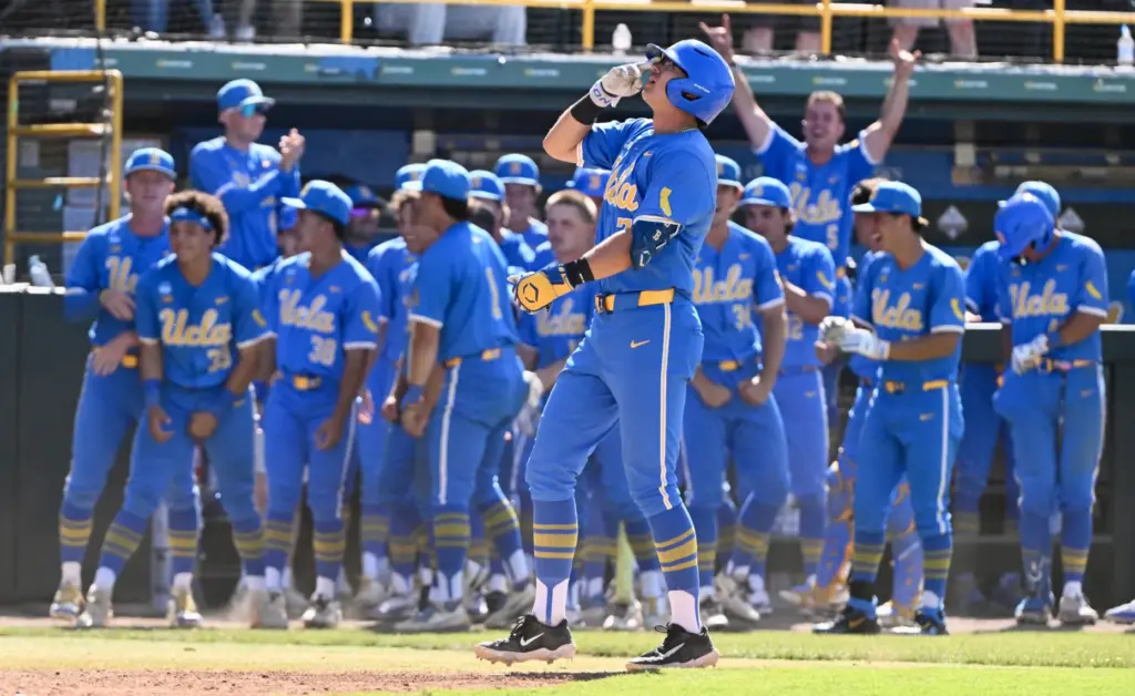 Roman Martin #7 of the UCLA Bruins looks toward the...