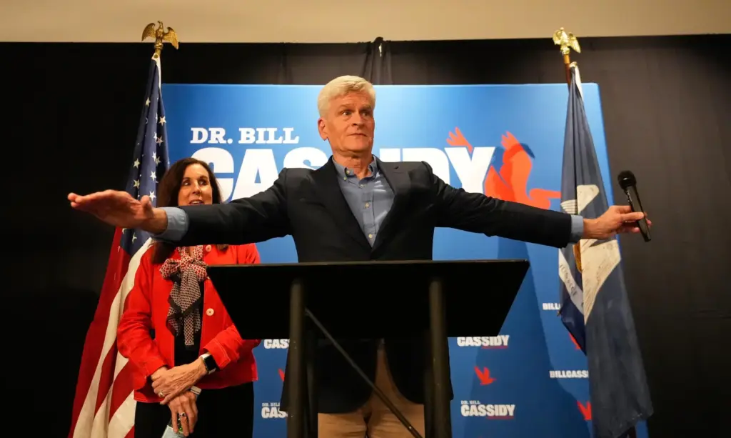 Bill Cassidy spreads his arms wide
