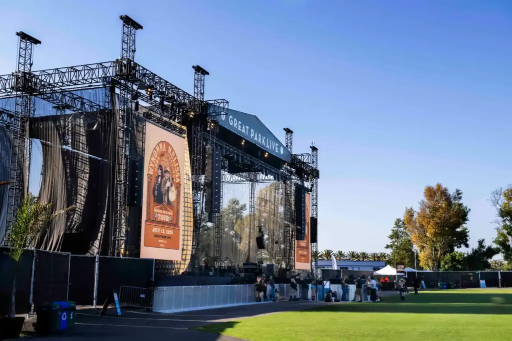 The Great Park Live temporary amphitheater in Irvine on Friday,...