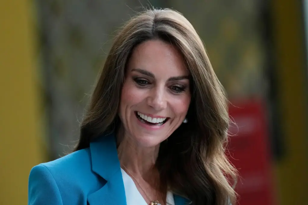 Britain’s Kate, Princess of Wales, arrives at the Loris Malaguzzi...