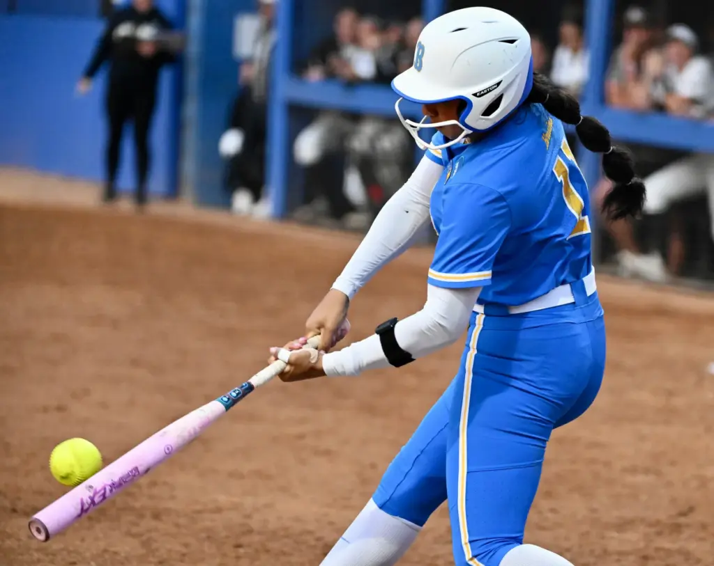 Soo-Jin Berry #11 of the UCLA Bruins Singles against the...
