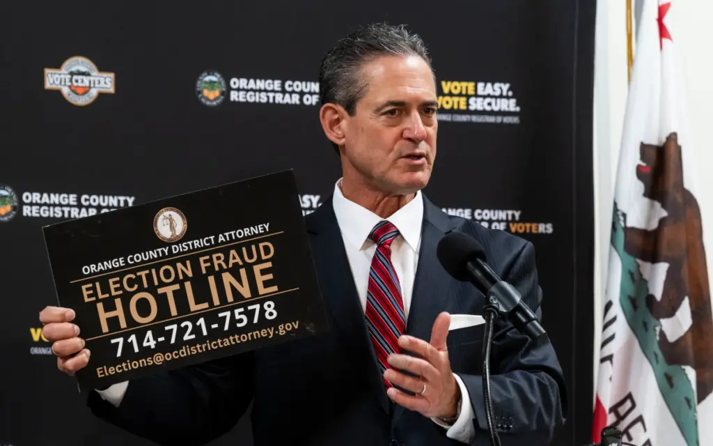 Orange County District Attorney Todd Spitzer speaks about the election...