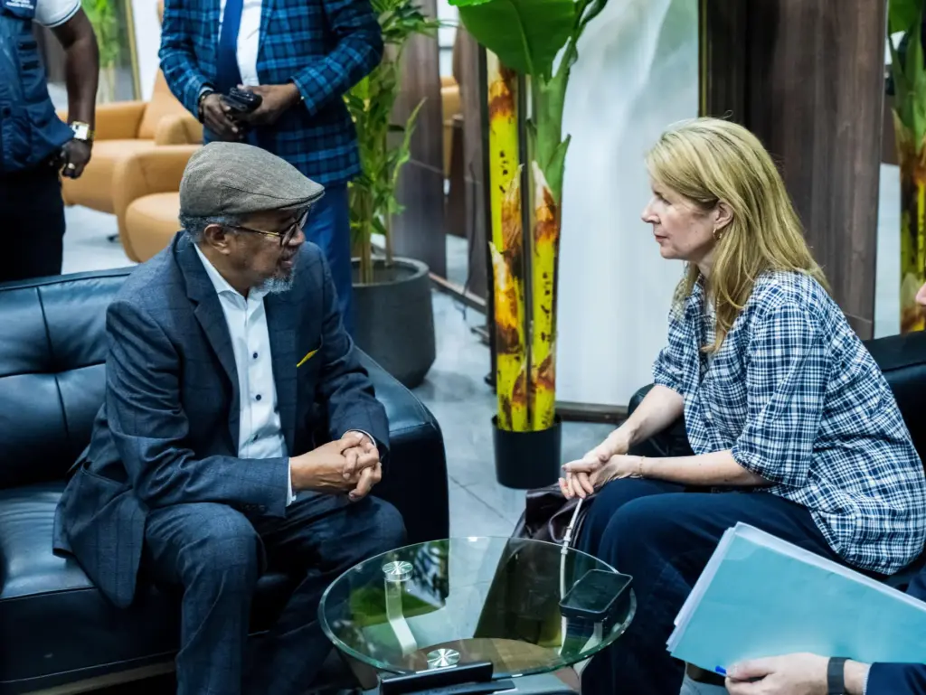 Director General of the World Health Organization Tedros Adhanom Ghebreyesus and Jenny Chapman.