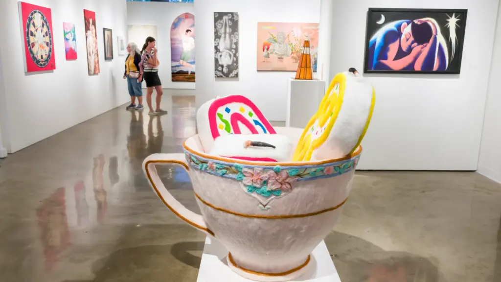 The art piece, âNot too sweet,â center, by Doris Rivera...