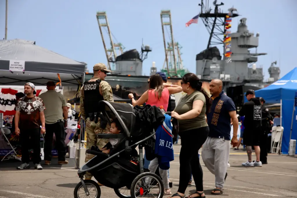 Large crowds attend the 10th annual L.A. Fleet Week in...