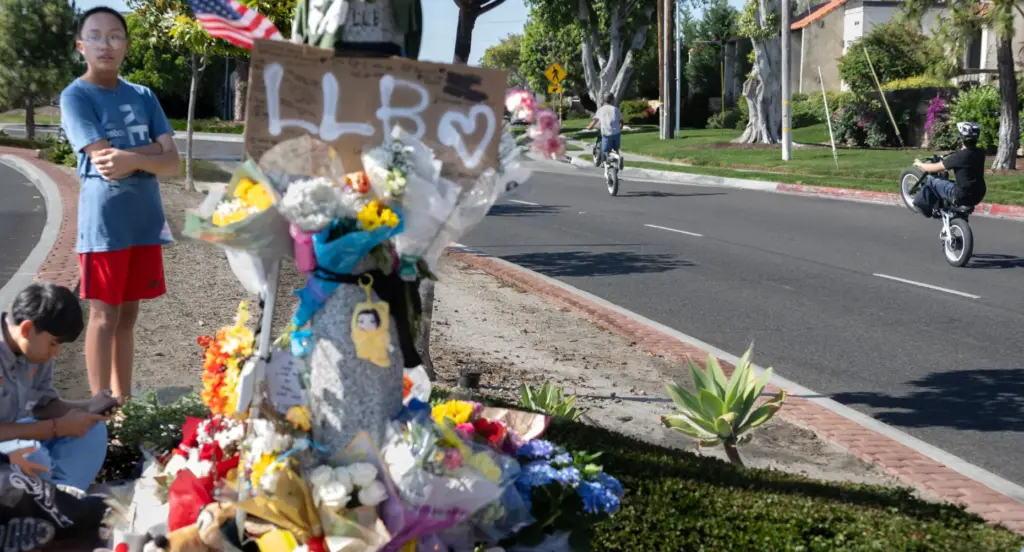 Friends pay tribute to a 13-year-old boy who crashed his...