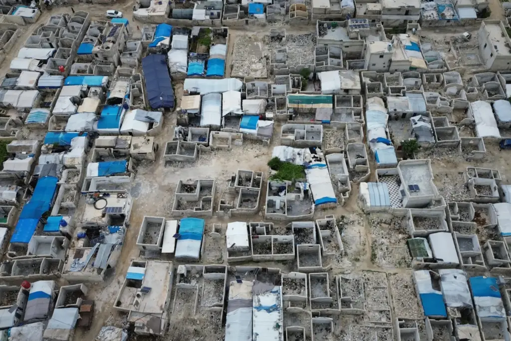 An aerial view of al-Karama camp.