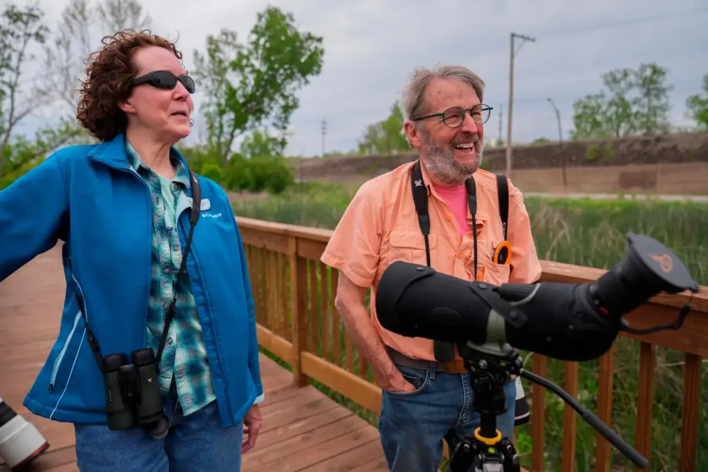 Birders Pat and Steve Pearson visit Park No. 597, where...