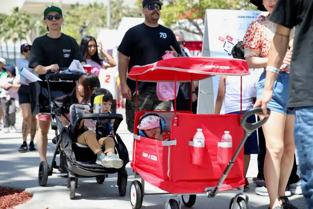 Families file in for the 51st Grand Prix of Long...