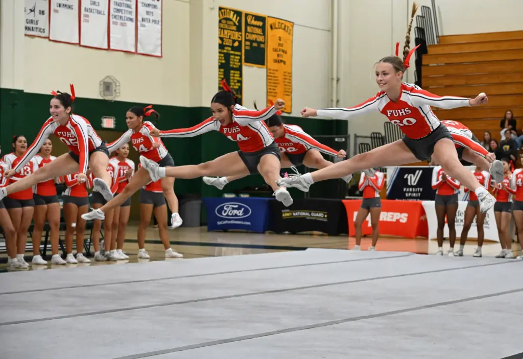 The Fullerton High team competes during the Division 2 CIF...