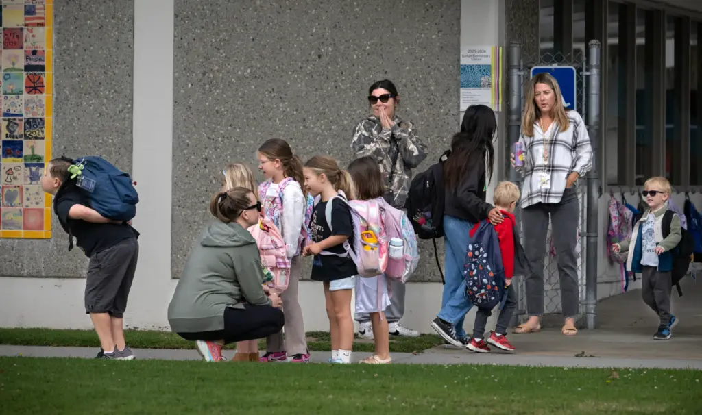 Barker Elementary school opened back up in Garden Grove on...