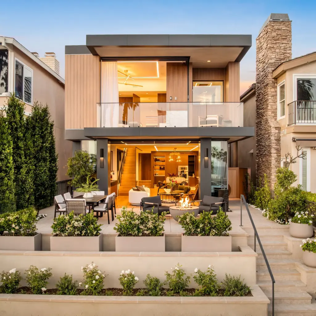 An oceanside view of the new Corona del Mar home....