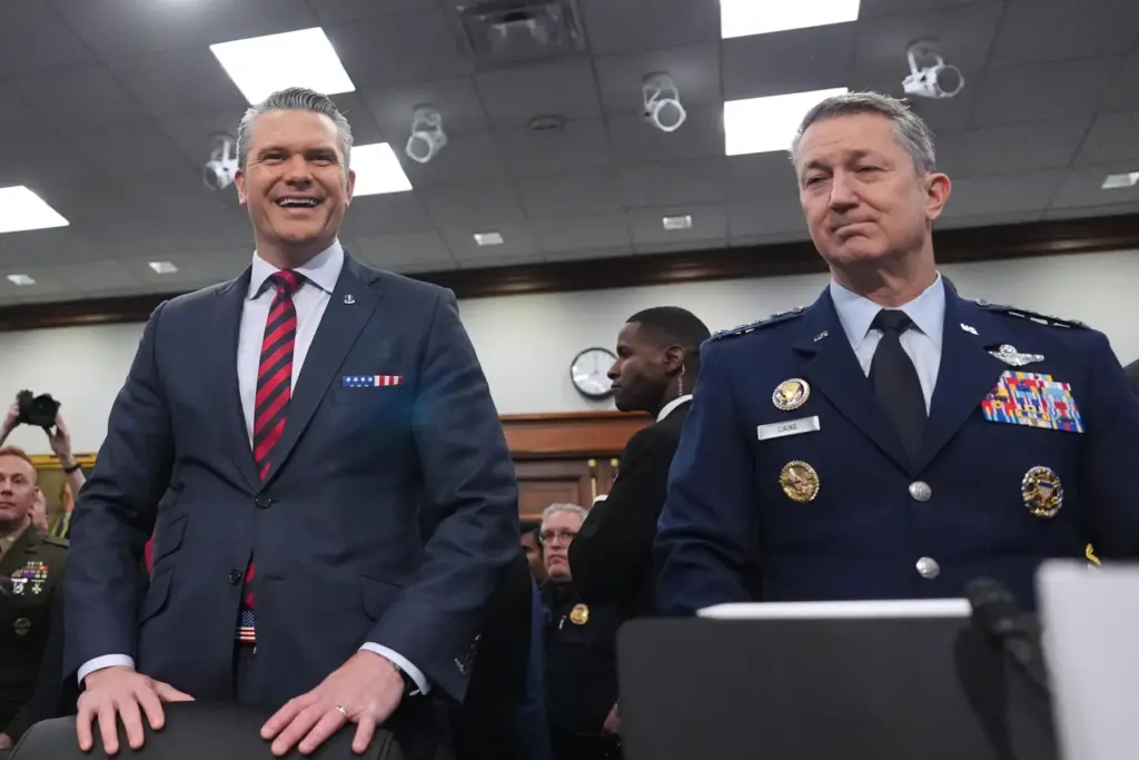Defense Secretary Pete Hegseth and Chairman of the Joint Chiefs of Staff Gen. Dan Caine.