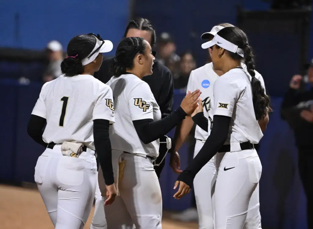 Starting pitcher Tori Payne #18 of the UCF Knights come...