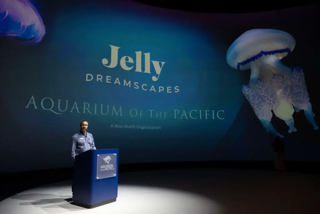 Vice president of animal care, fish and invertebrates Nate Jaros...