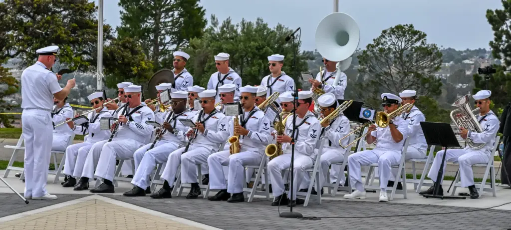 The Navy Band Southwest performs at the Memorial Day Observance...